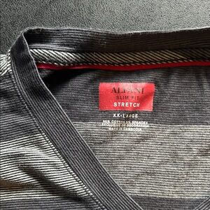 Alfani Black and Gray Slim Fit Stretch Shirt